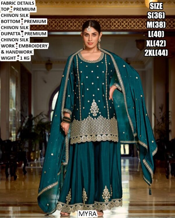 Handwork And Embroidered Designer Plazo Style Salwar Suits Is Designed For Wedding Celebrations