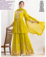 Premium Georgette Resham And Beads Work Wedding Wear Lehenga Style Dress Catalogue