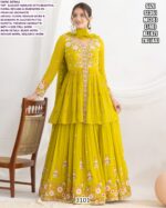 Premium Georgette Resham And Beads Work Wedding Wear Lehenga Style Dress Catalogue