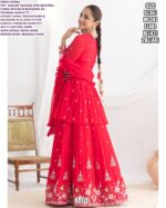 Premium Georgette Resham And Beads Work Wedding Wear Lehenga Style Dress Catalogue