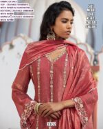 Fully Stitched Crushed Shimmer Hand Work Party Wear Suit In Candy Pink Colour!