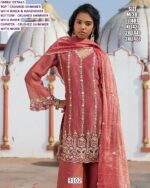 Fully Stitched Crushed Shimmer Hand Work Party Wear Suit In Candy Pink Colour!
