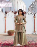 Crushed Shimmer Salwar Kameez Suit With Embroidery Detailing Paired With Dupatta