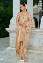 Rich Indian Heavy Work Wedding Wear Glamorous Saree With Un-Stitched Blouse