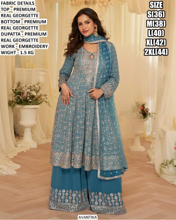 Classic Look For This Wedding Season With This Embroidery Anarkali Salwar Kameez Suits