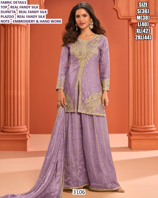 Glamorous Embroidery With Hand Work Fendy Silk Stunning And Comfortable Ethnic Suits
