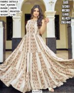 Women's Printed Party Wear Rayon Trendy Looks Ruffle Flair Gowns For Casual Occasions