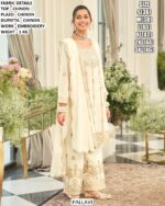 Elegant Black And White Colour Readymade Chinon Silk Party Wear Salwar Suits