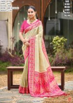 Indian Cultural South Silk Sarees And Blouses With Elegantly Woven With Zari Work