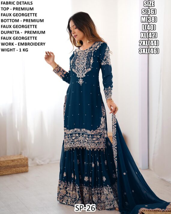 Make An Ultimate Classic Beauty With This Designer Faux Georgette Salwar Suits