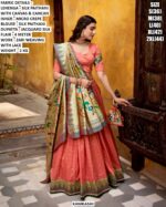 Exquisitely Crafted Readymade Lehenga Choli Sets Made From Premium Jacquard Silk In Rich Paithani Style