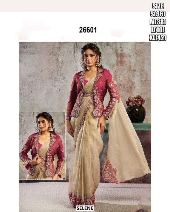 Shop The Best Quality Cocktail And Evening Wear Drape Sarees For Women - One Minute Sarees