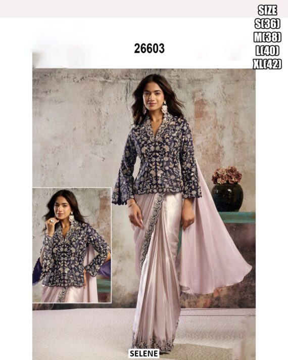 Shop The Best Quality Cocktail And Evening Wear Drape Sarees For Women - One Minute Sarees