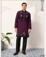 Beautiful Embroidery Work Viscose Silk Men's Readymade Kurta With Traditional Dupatta