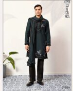 Beautiful Embroidery Work Viscose Silk Men's Readymade Kurta With Traditional Dupatta