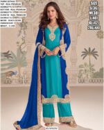 A Luxurious Three-Piece Ethnic Set Crafted In Real Premium Georgette For A Rich Festive Look