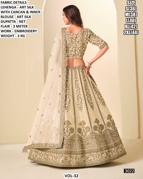 Vol-32 Presenting Wedding Special Art Silk Heavy Embroidered Lehenga Choli Catalogue
