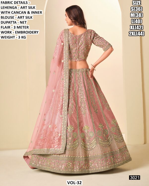 Vol-32 Presenting Wedding Special Art Silk Heavy Embroidered Lehenga Choli Catalogue