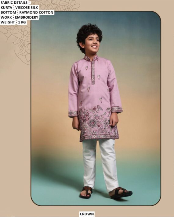 Viscose Silk Kurta Set For Your Kid: Perfect Outfit For Weddings, Festivals And Family Functions
