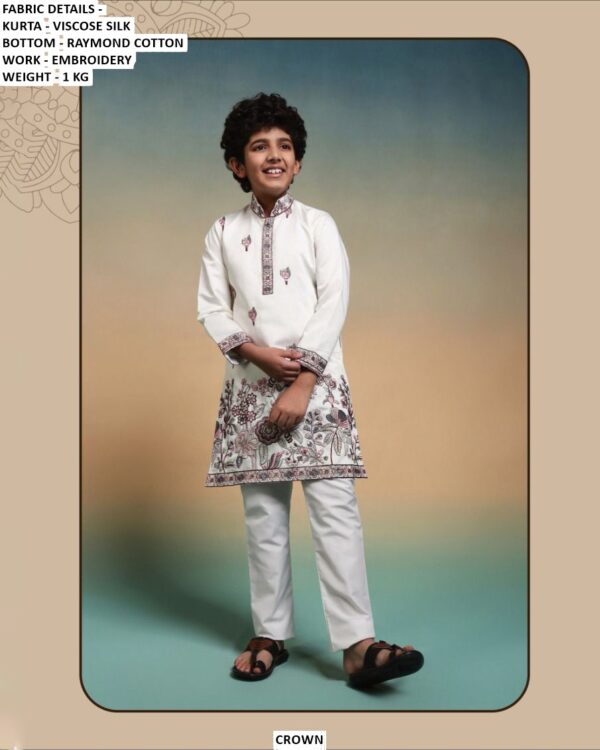 Viscose Silk Kurta Set For Your Kid: Perfect Outfit For Weddings, Festivals And Family Functions