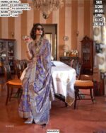 Pure Lux P.v Georgette Brasso Printed And Weaving Party Wear Saree With Stylish Blouse