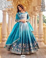 Ready To Wear Lehenga Choli With Thread And Sequins Embroidery In Ombre Gold Crush Fabric