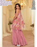 Premium Viscose Natural Crepe Position Embroidery Printing Ethnic Outfits (Plazo Pair)