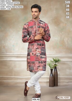 Premium Cotton Men's Kurta Pajama Elegant Fit, All-Day Comfort And Perfect For Every Occasion