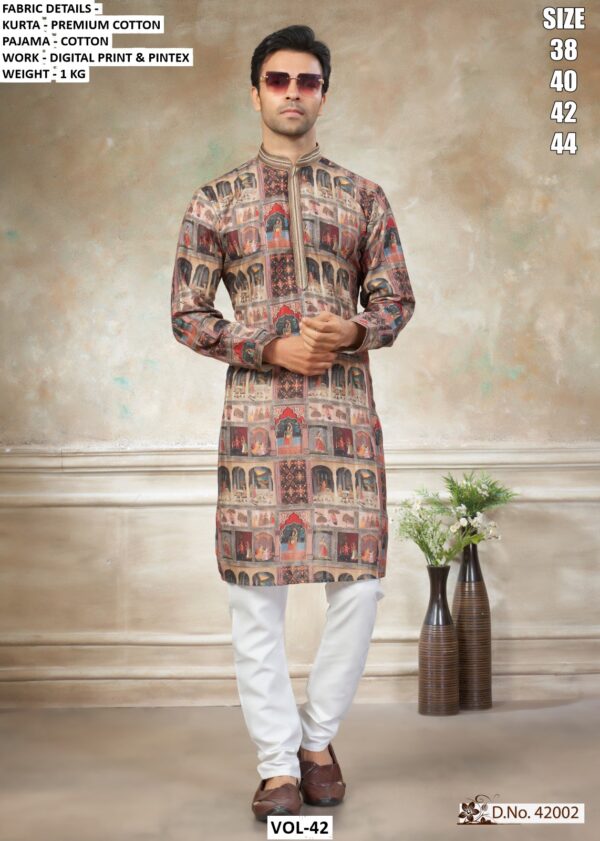 Premium Cotton Men's Kurta Pajama Elegant Fit, All-Day Comfort And Perfect For Every Occasion