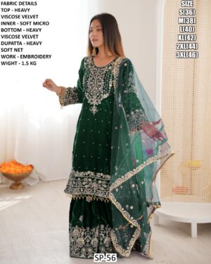 Grace Infused Heavy Viscose Velvet Suits With Sequence Embroidery Work Dupatta For Party Wear