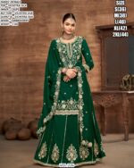 Vichitra Silk Embroidery Work Suit With Includes A Lehenga Skirt And Dupatta - Lehenga Style Suits