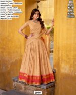 Pure Chanderi Zari Weaving South Indian Style Ghaghra Choli – Crafted For Your Graceful Festive Look