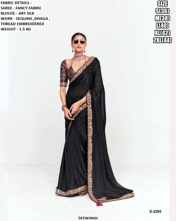 Our Latest Saree Catalogue Is Crafted In Premium Fancy Fabric, Enriched With Sequins, Dhaga And Embroidery