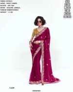 Our Latest Saree Catalogue Is Crafted In Premium Fancy Fabric, Enriched With Sequins, Dhaga And Embroidery