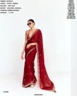 Our Latest Saree Catalogue Is Crafted In Premium Fancy Fabric, Enriched With Sequins, Dhaga And Embroidery