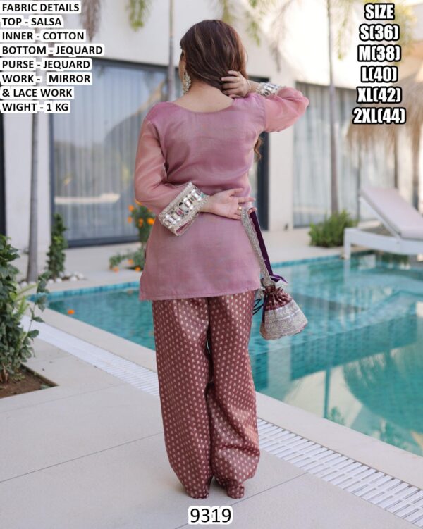 Salsa Fabric Mirror Work Top And Bottom With Batwa Collection - New Catalogue