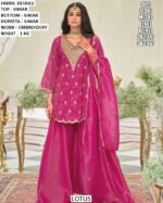 Pure Simar Fabric, Embroidery Work And Ethnic Fashion Style Readymade Sharara Dresses