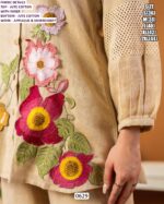 Pure Jute Cotton Fabric Co-ord Set In Collar Pattern And Applique And Embroidery Work