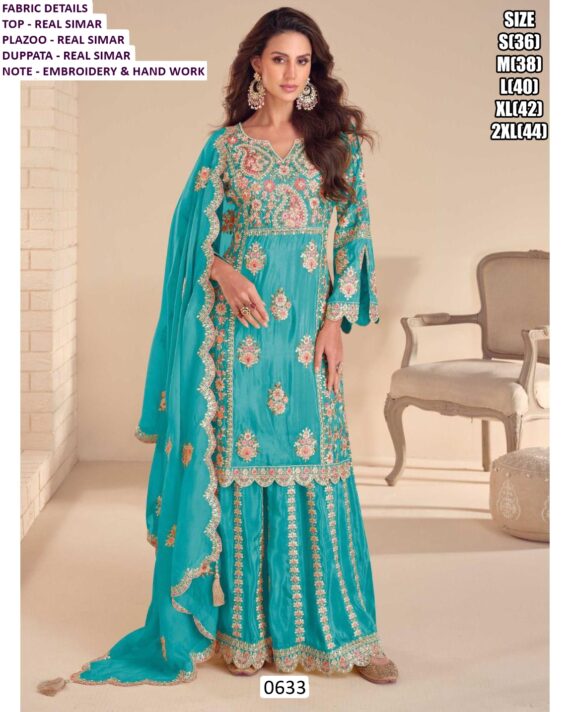 Real Simar Designer Salwar Suit With Heavy Embroidery And Hand Work – Premium Wedding Wear Collection