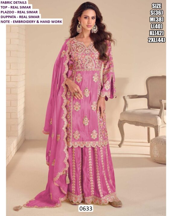 Real Simar Designer Salwar Suit With Heavy Embroidery And Hand Work – Premium Wedding Wear Collection