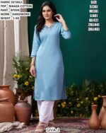 Grab These Beautiful Looking Readymade Maaza Cotton Hand Work Kurti With Bottom