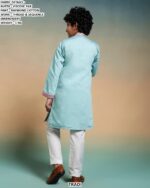 Kid's Special New Collection, Viscose Silk Multi Colour Thread Work Kurta And Pajama Sets