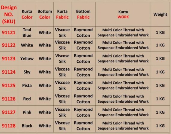 Kid's Special New Collection, Viscose Silk Multi Colour Thread Work Kurta And Pajama Sets