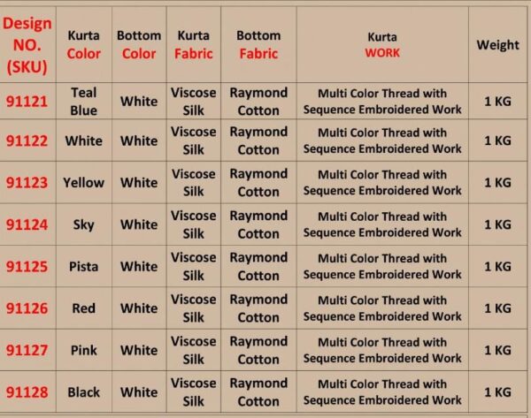 Kid's Special New Collection, Viscose Silk Multi Colour Thread Work Kurta And Pajama Sets