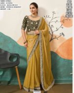 Soft And Dual Shade Nc Moss Trendy Coding And Sequence Work Sarees With Six Colours