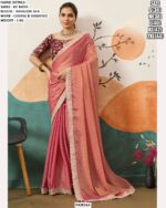 Soft And Dual Shade Nc Moss Trendy Coding And Sequence Work Sarees With Six Colours
