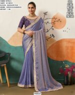 Soft And Dual Shade Nc Moss Trendy Coding And Sequence Work Sarees With Six Colours