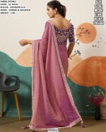 Soft And Dual Shade Nc Moss Trendy Coding And Sequence Work Sarees With Six Colours