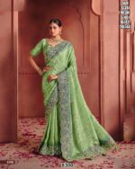 Pure Smooth Zari Silk Weaving, Heavy Sequins Embroidery Work Sarees With Classic Colour Combination