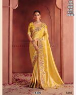 Pure Smooth Zari Silk Weaving, Heavy Sequins Embroidery Work Sarees With Classic Colour Combination